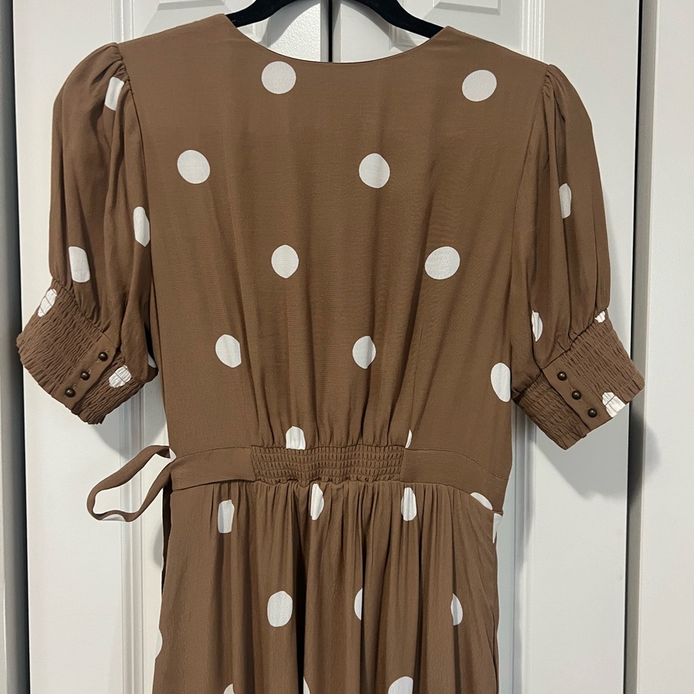 Anthropologie Maeve Bernice Polka Dot Wrap Dress (Size 4) - Picture 8 of 10